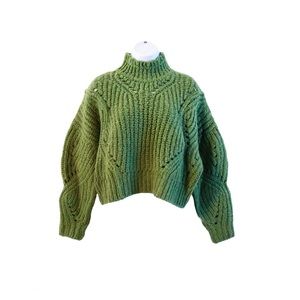 Isabel Marant Green Farren Oversize Wool Sweater